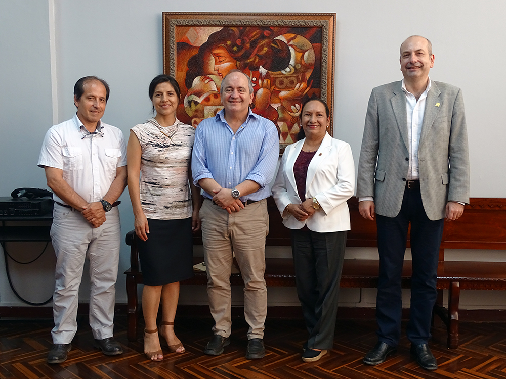 Mg. Raúl Zevallos, Dra. Carolina Albornoz, Econ. Carlos Puig, Mg. Lilia Llanto y Mg. Ing. Ángel Pacheco