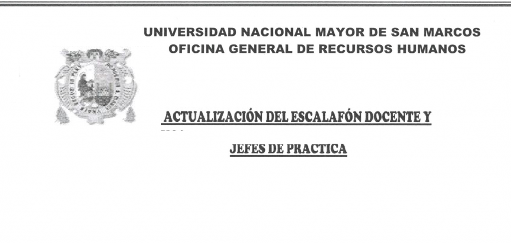 Actualización del escalafón docente y jefes de práctica: Nuevo plazo 26 de julio 2017