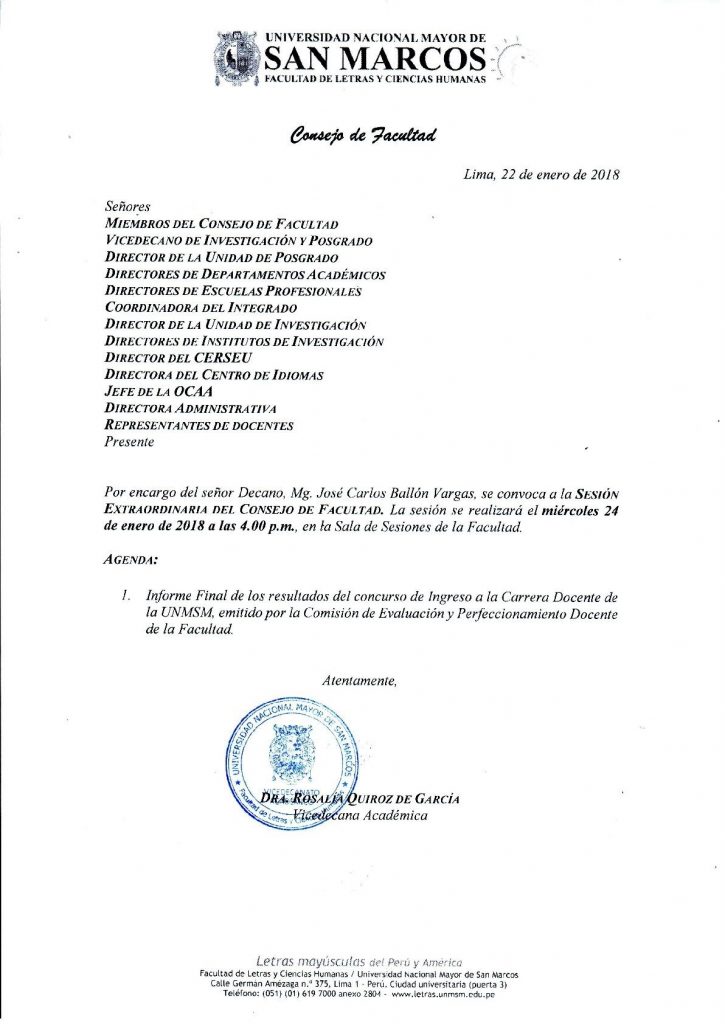 Consejo de Facultad 25.01.18 – transmisión