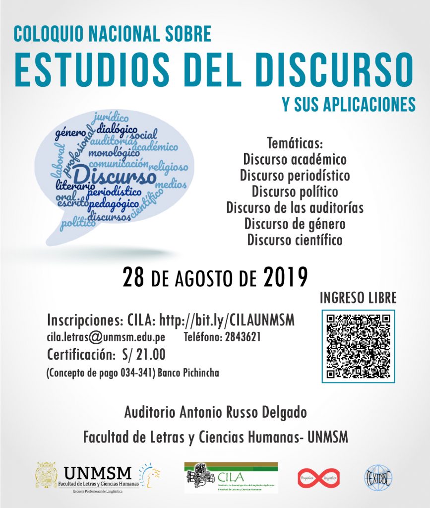 Coloquio Nacional sobre Estudios del Discurso y sus Aplicaciones