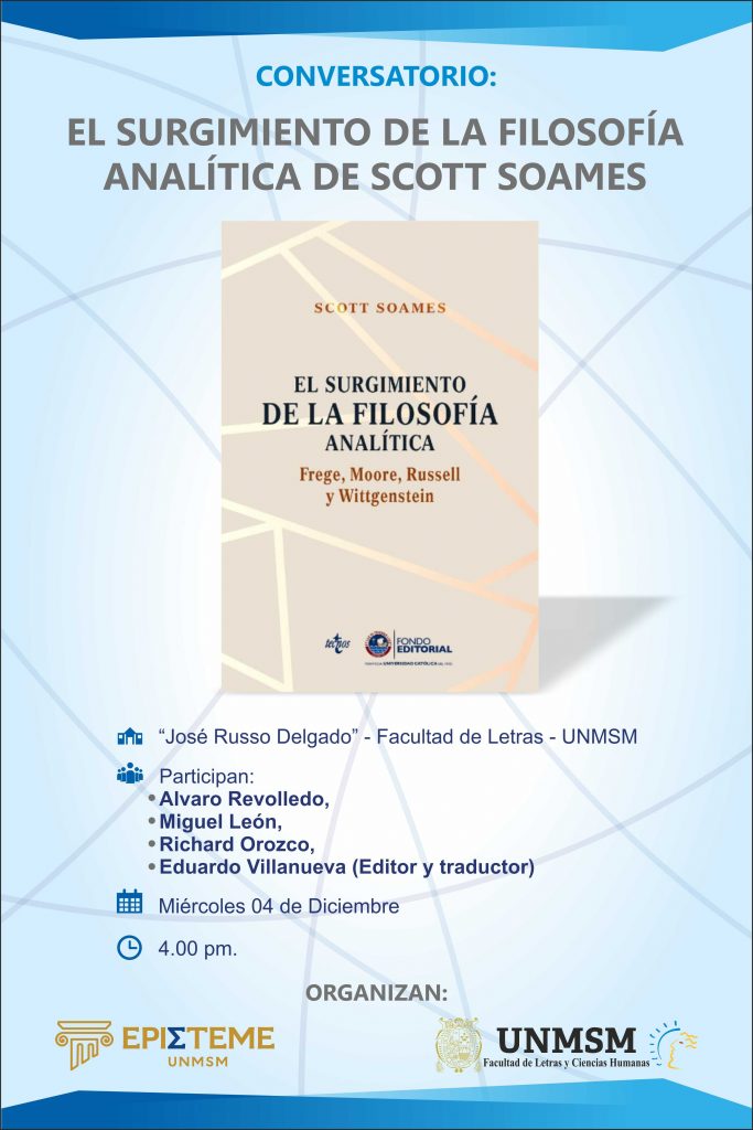 CONVERSATORIO  «El surgimiento de la filosofía analítica de Scott Soames»