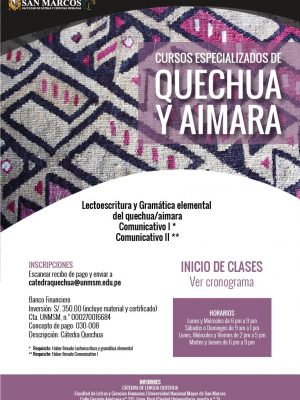 2. Cursos especializados de quechua y aimara (2015)