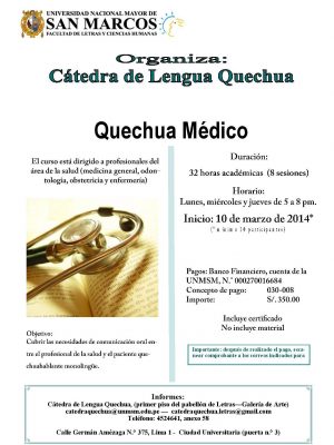 2. Quechua Médico (2014). 10 de marzo