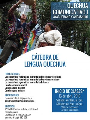 2. Quechua comunicativo I. Ayacuchano y ancashino (2016). 16 de abril