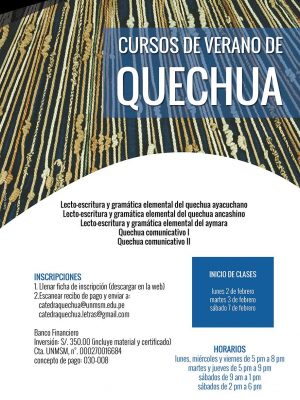 3. Cursos de verano de quechua (2015). febrero