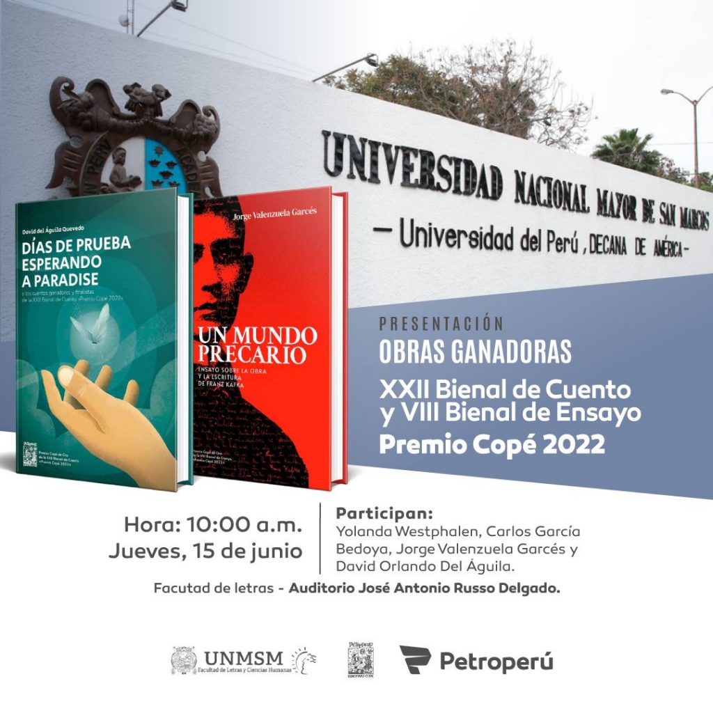 PRESENTACIÓN OBRAS GANADORAS XXII BIENAL DE CUENTO Y VIII BIENAL DE ENSAYO PREMIO COPÉ 2022