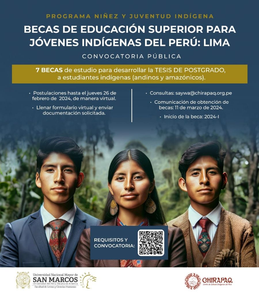 Becas de Educación superior para jóvenes indígenas del Perú: Lima
