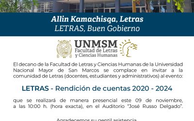 Invitación a la Presentación del Informe de Gestión 2020-2024: «Allin Kamay, Buen Gobierno»