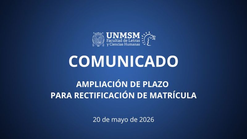 Ampliación de plazo para rectificación de matrícula