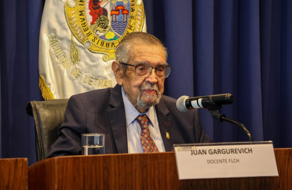 Palabras de Juan Gargurevich en homenaje en la Facultad de Letras y Ciencias Humanas