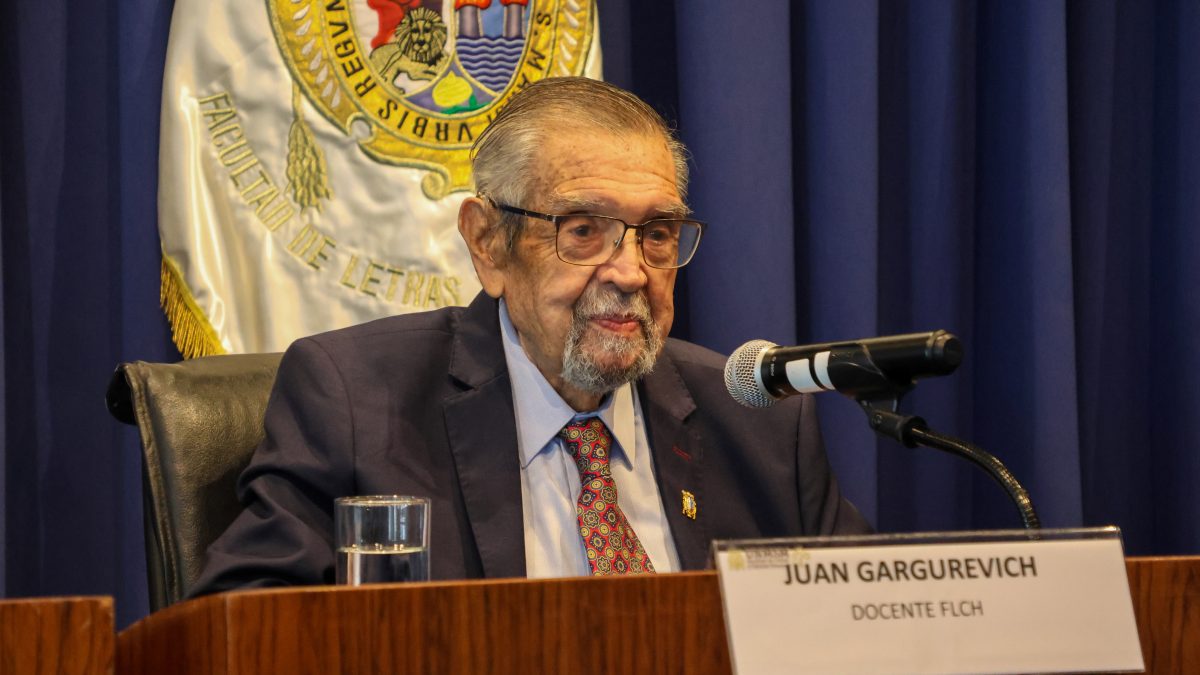 Palabras de Juan Gargurevich en homenaje en la Facultad de Letras y Ciencias Humanas