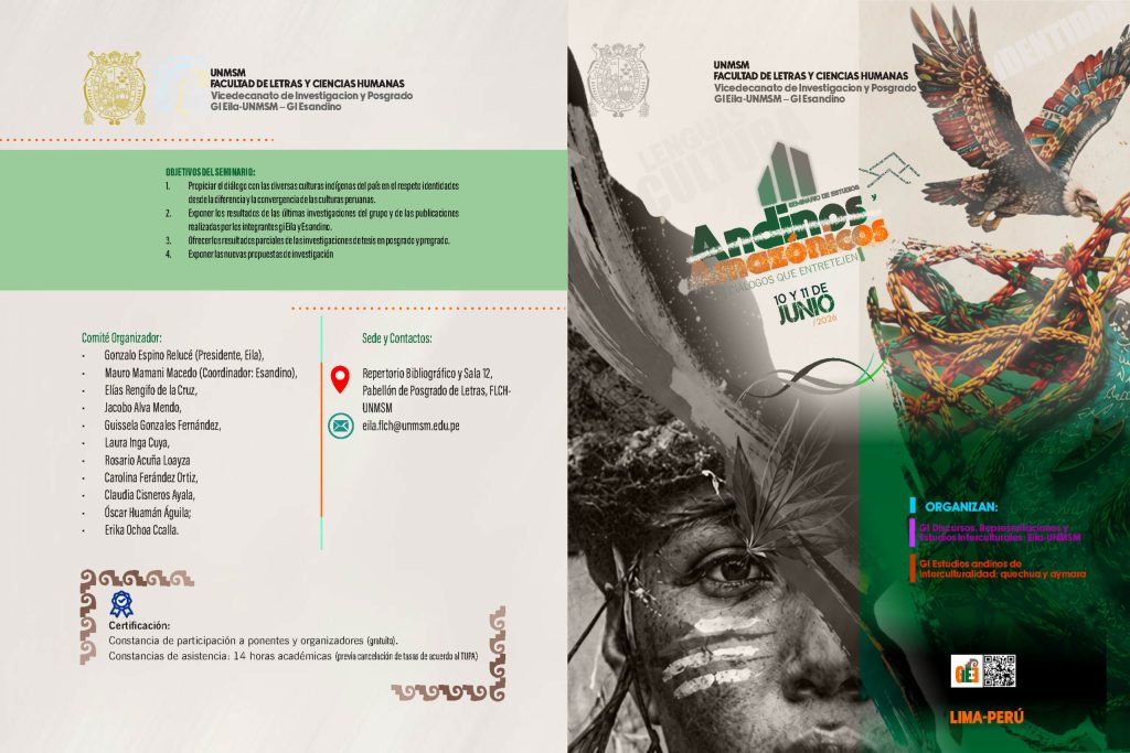 III SEMINARIO DE ESTUDIOS ANDINOS Y AMAZÓNICOS – FACULTAD DE LETRAS Y CIENCIAS HUMANAS – UNMSM