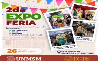 «II EXPO FERIA SAN MARCOS RESPONSABLE – CONSTRUYENDO FUTURO CON COMPROMISO SOCIAL» – UNMSM