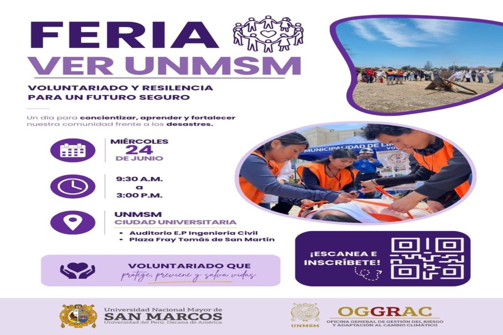FERIA  “VER UNMSM: VOLUNTARIADO Y RESILIENCIA PARA UN FUTURO SEGURO”