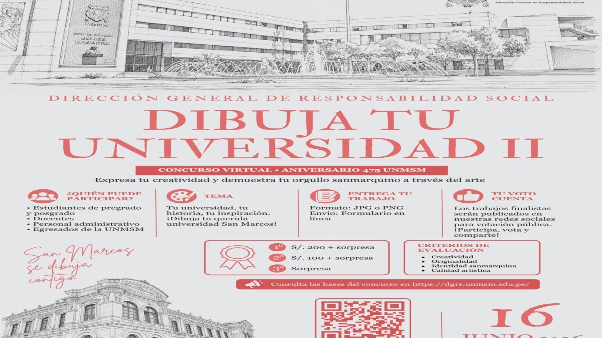 CONCURSO VIRTUAL «DIBUJA TU UNIVERSIDAD. ANIVERSARIO 475 UNMSM»