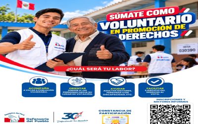 CONVOCATORIA DE VOLUNTARIADO DE LA DEFENSORÍA DEL PUEBLO